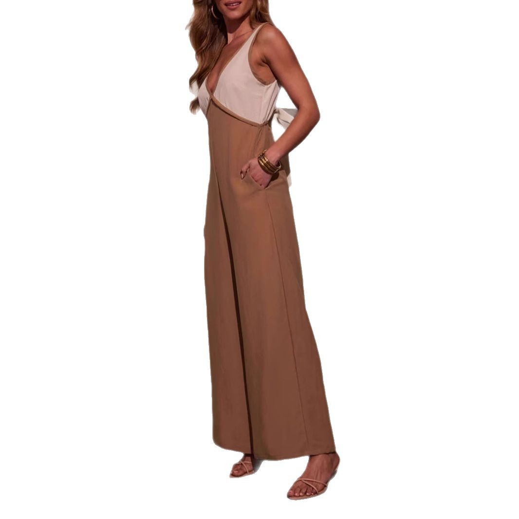 Fashion Special Multicolor Bust Jumpsuit Women - kinko
