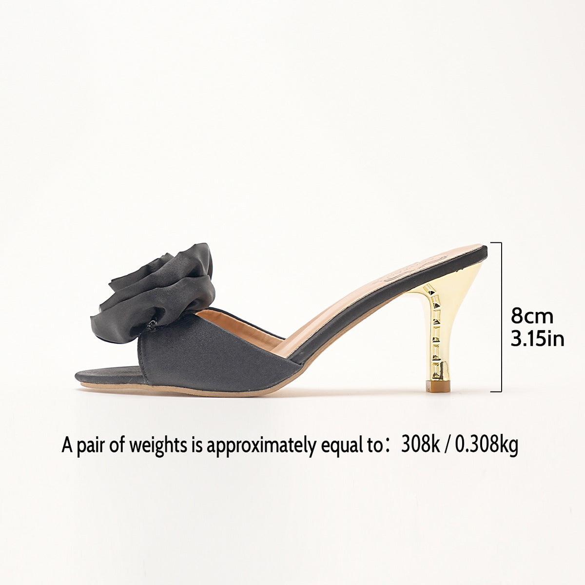 High Heel Peep Toe Slippers Women plus Size Floral Stiletto Heel Sandals Supply - kinko Global Holdings inc