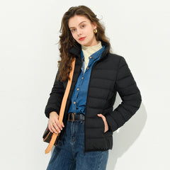 Fall And Winter Korean Style Stand-collar Ladies Down Jacket