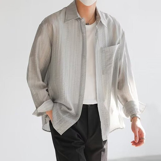 Thin Long Sleeves Shirt Sun Protection Top Breathable And Loose - kinko