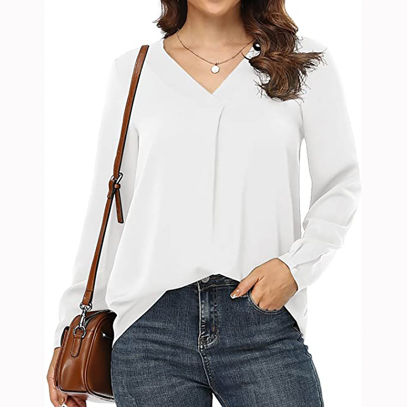 Women's Clothing Casual V-neck Temperament Top - kinko
