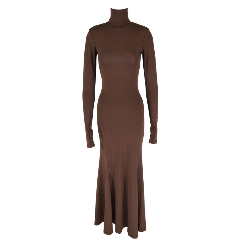Women's Skinny Hip Skirt Backless Evening Party Dress - kinko
