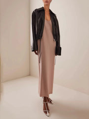 Drawstring Hem Zip Up Jacket - kinko