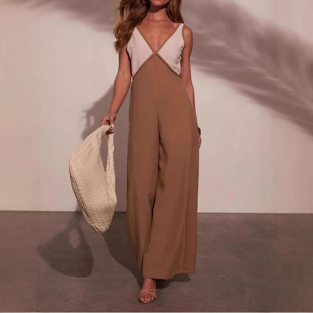 Fashion Special Multicolor Bust Jumpsuit Women - kinko