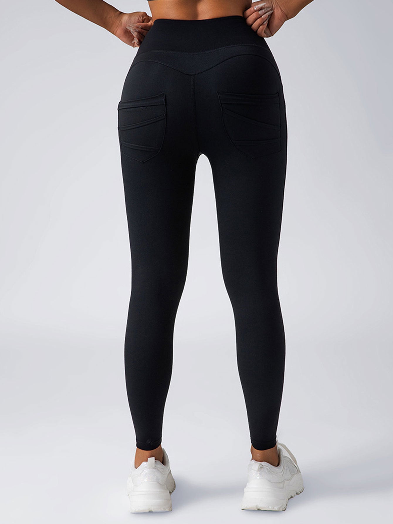 5pack Solid-color Yoga Pants - kinko