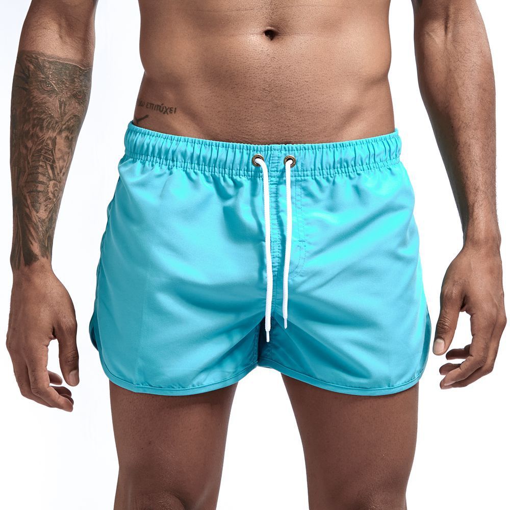 Wrap men's shorts, home pants, smooth beach pants, slim pants, shorts