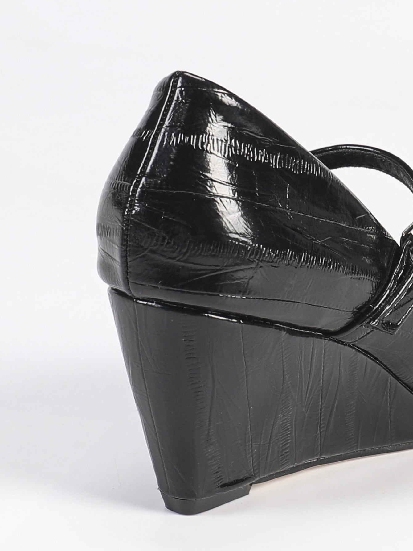 Pointed Wedge Height Increased by Platform Shoes Comfortable Platform High Heel Wedge Heels Party Dance Black - kinko Global Holdings inc