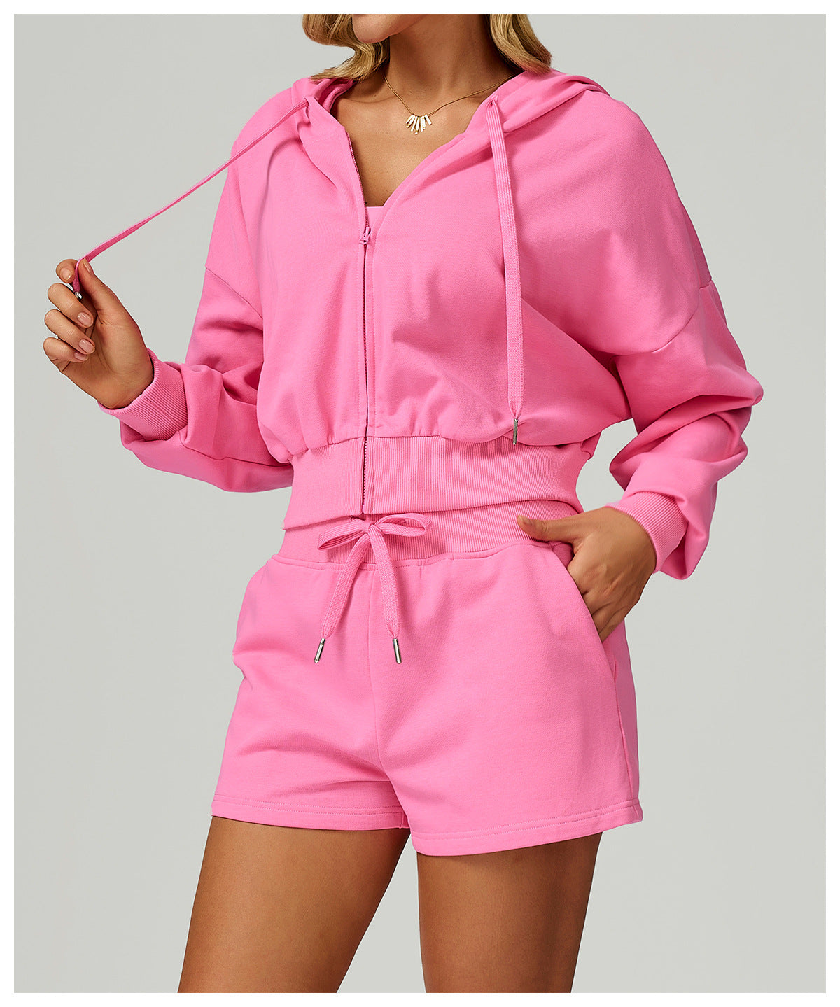 Autumn Winter Zipper Sports Sweater Hooded Casual Loose All Matching Hoodie Women Running Fitness Sportswear - kinko Global Holdings inc