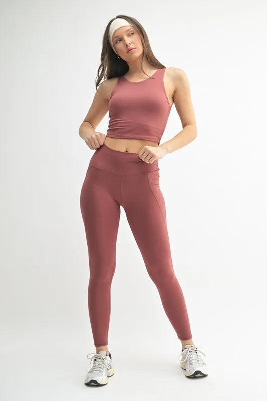 MONO B Venice Cloud Light Sculpt High-Waisted Leggings - kinko