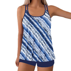 Women's European And American-style Split Plus Size Printed Swimsuit - kinko