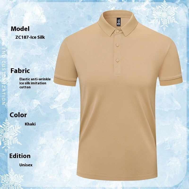 Summer Ice Silk Polo Shirt Overalls - kinko