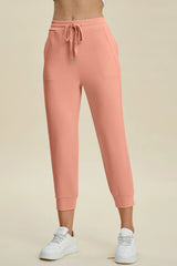 Basic Bae Full Size Air Scuba Drawstring High Waist Cropped Pants - kinko