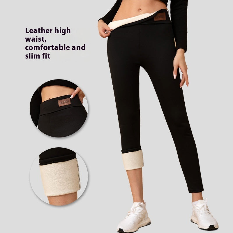 Cashmere Winter Wear High Waist Leggings For Women - kinko
