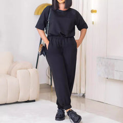 European And American Leisure Loose Fashion Ladies Two-piece Set - kinko