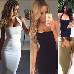 Halter sexy dress female - kinko