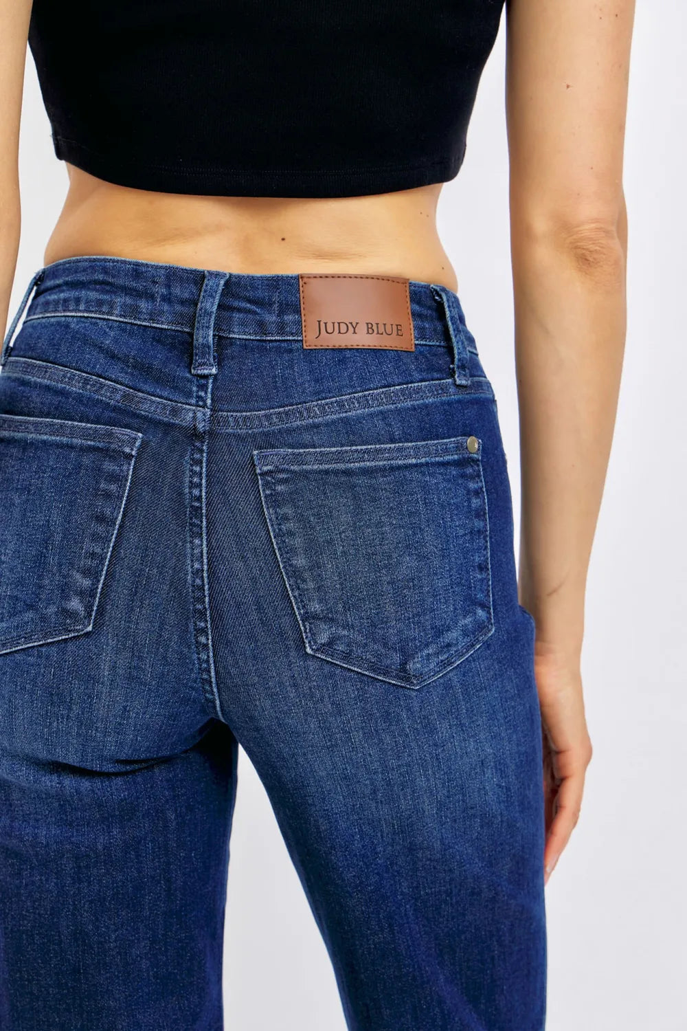 Judy Blue Full Size Tummy Control Straight Jeans Plus Size - kinko