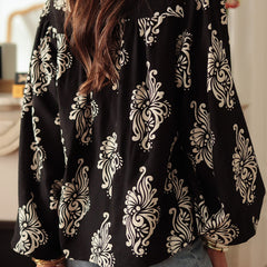 Women's Long-sleeved Printed Cotton Shirt - kinko