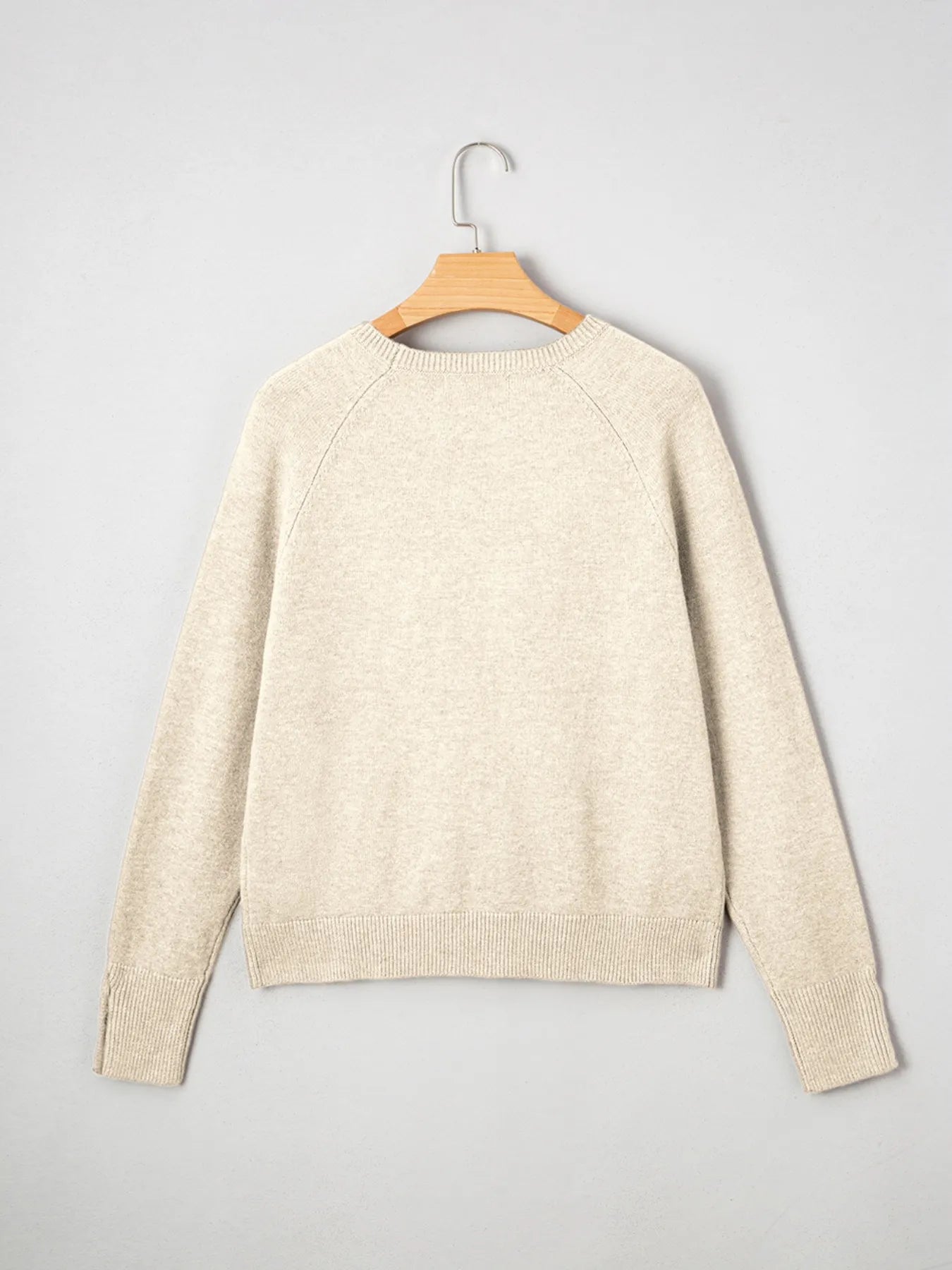 Crew Neck Long Sleeve Sweater - kinko