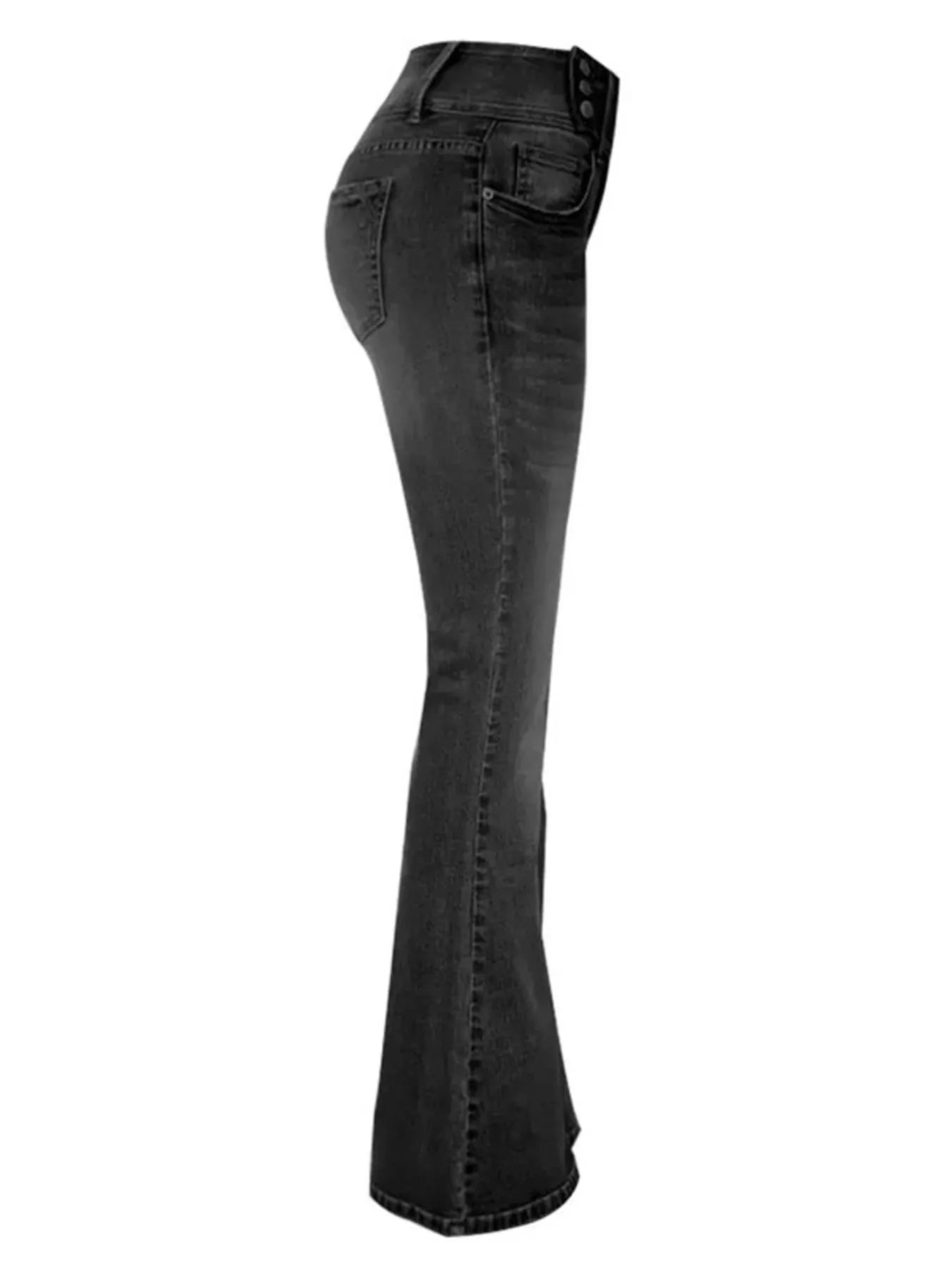 Full Size Vintage Wash Flare Jeans Plus Size - kinko