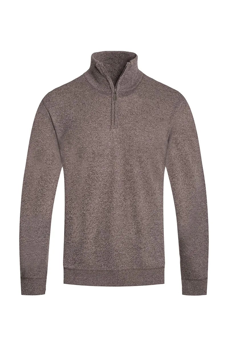 WEIV Men's Quarter Zip Long Sleeve Sweater - kinko