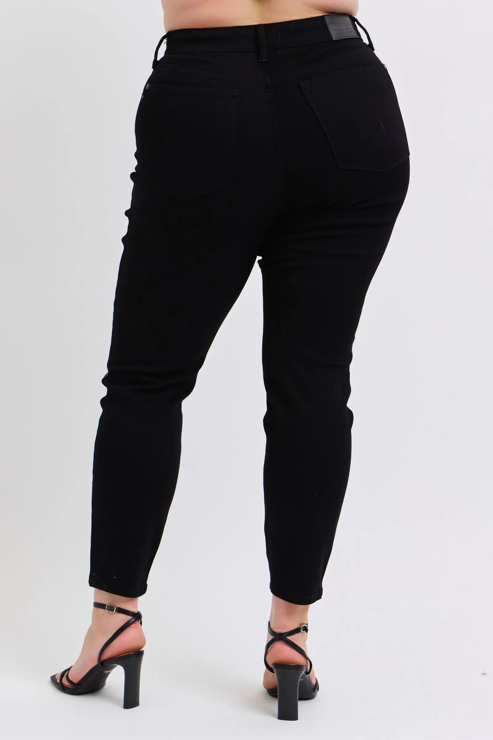 Judy Blue Plus Size HW Faux Leather Skinny Pants - kinko