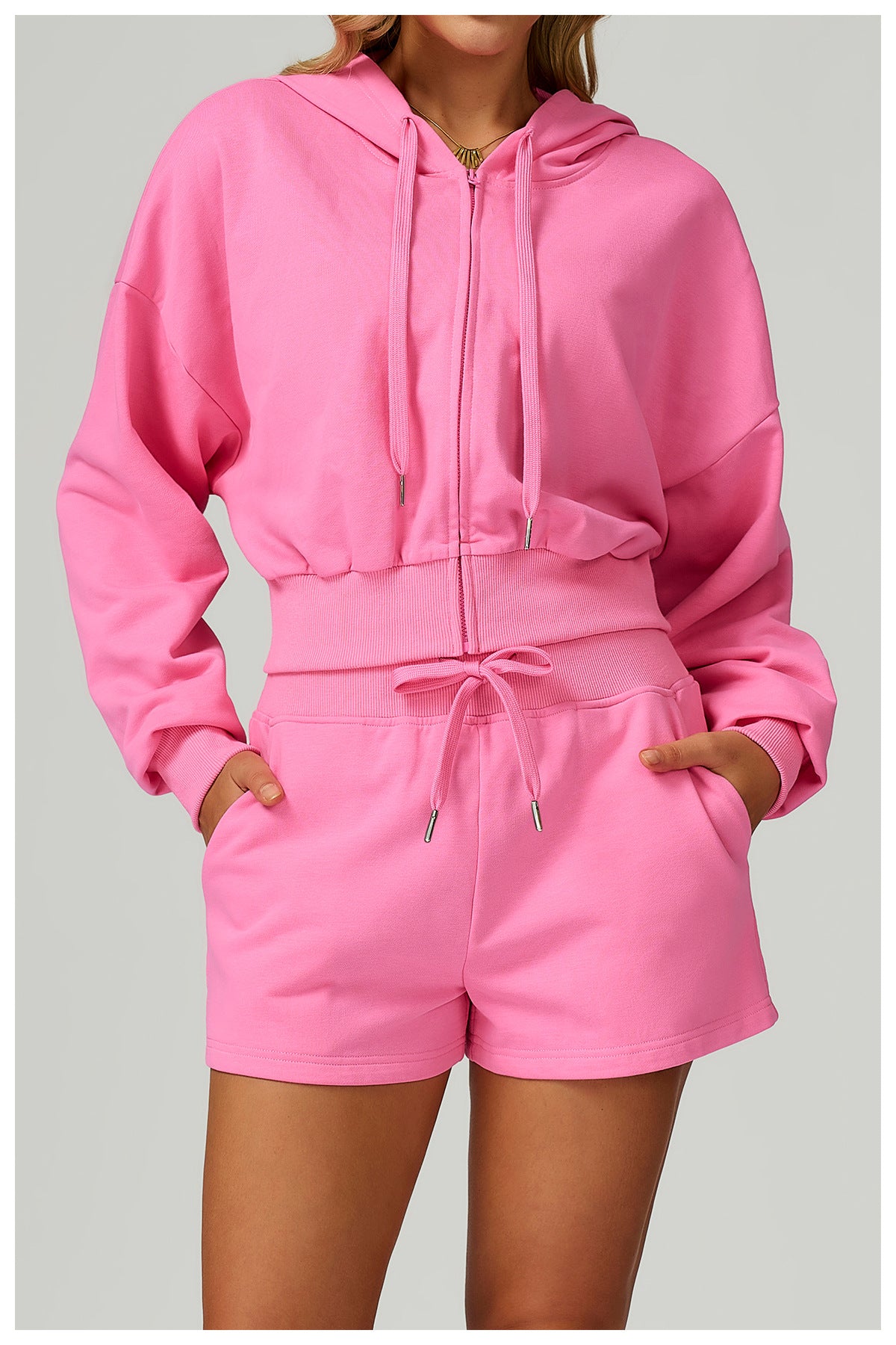 Autumn Winter Zipper Sports Sweater Hooded Casual Loose All Matching Hoodie Women Running Fitness Sportswear - kinko Global Holdings inc