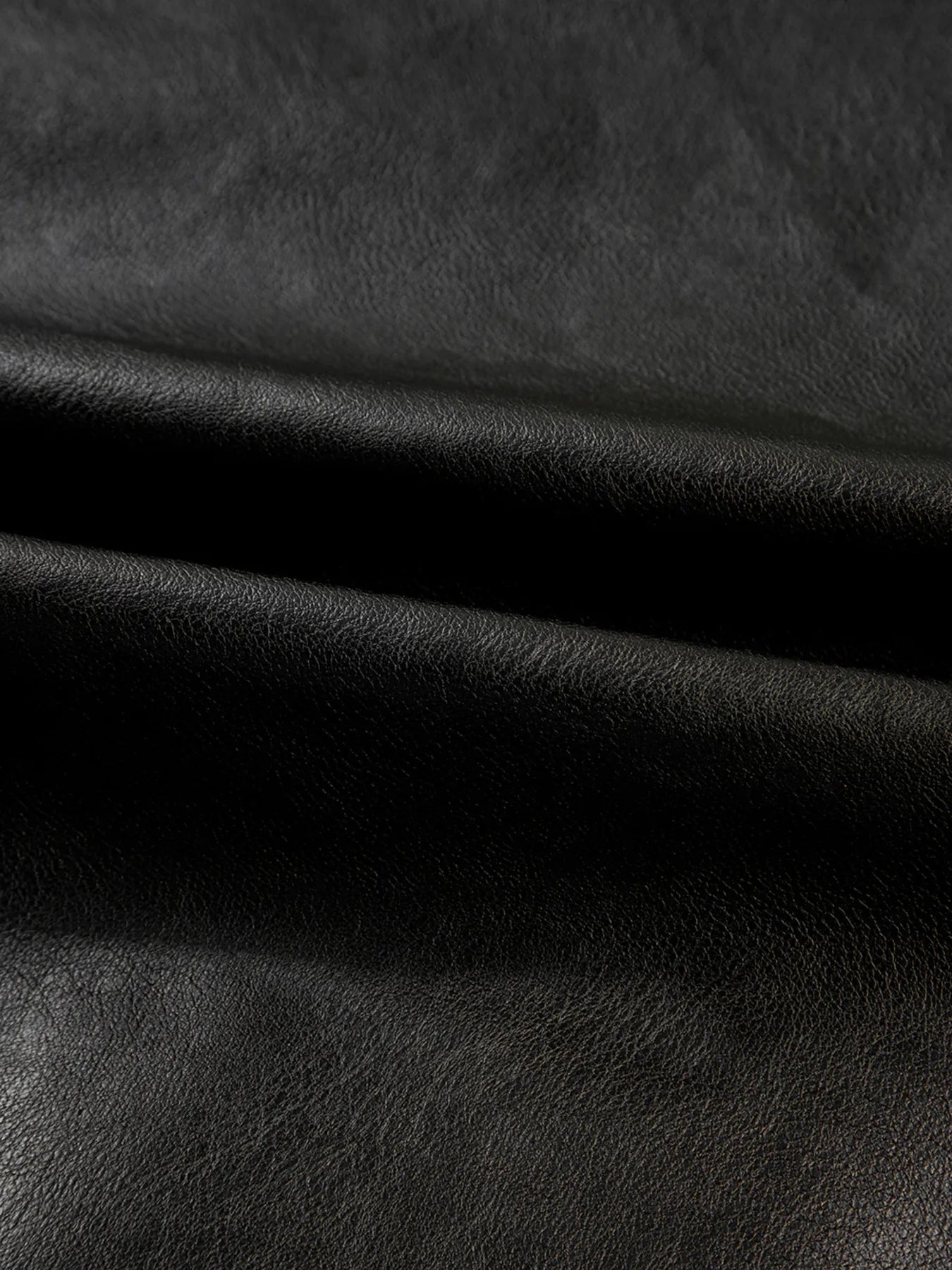 Faux Leather Buttoned Front Boxy Jacket - kinko