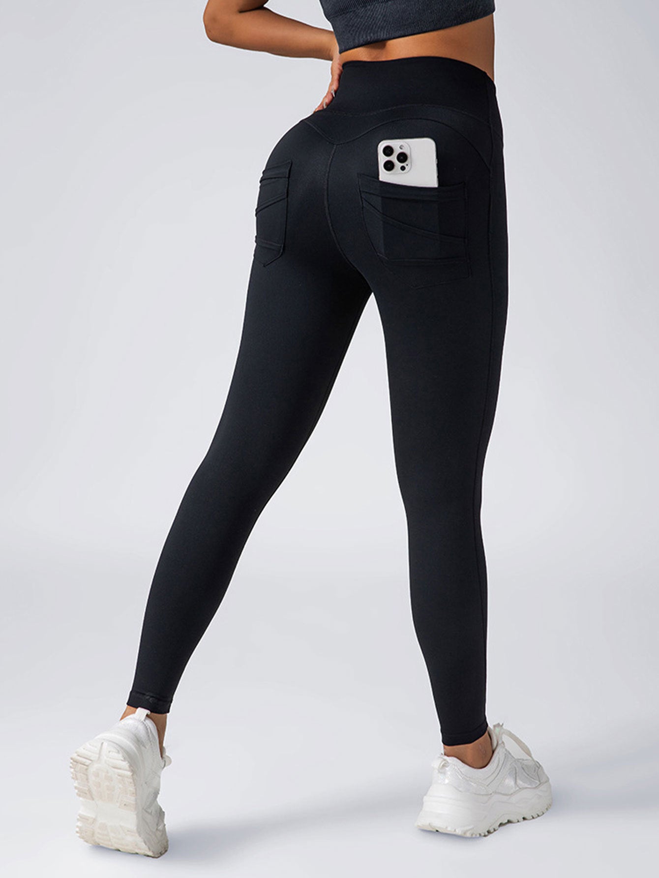 5pack Solid-color Yoga Pants - kinko