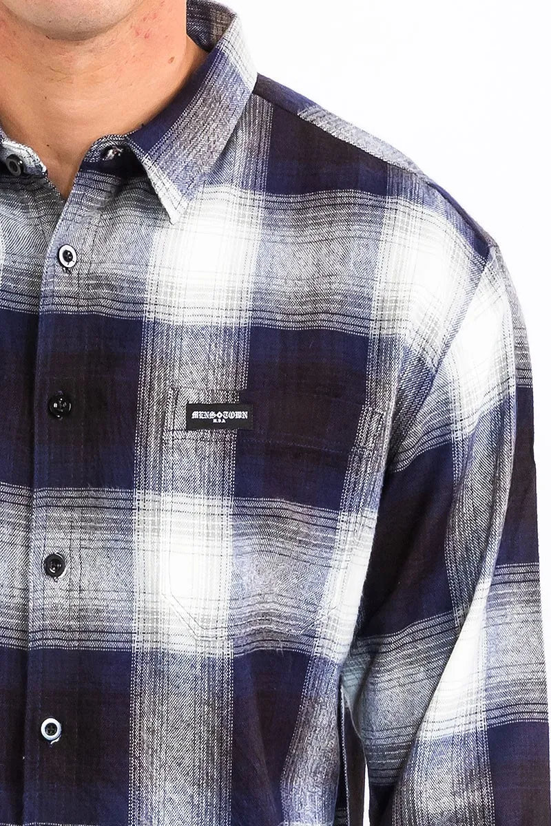 WEIV Men's Full Size Plaid Long Sleeve Flannel Shirt Plus Size - kinko