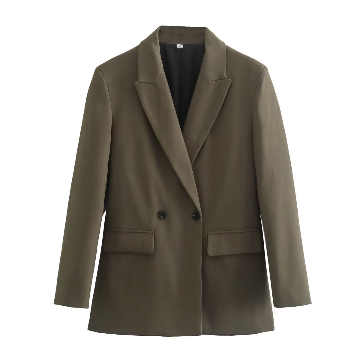 Loose Casual Double Breasted Blazer - kinko