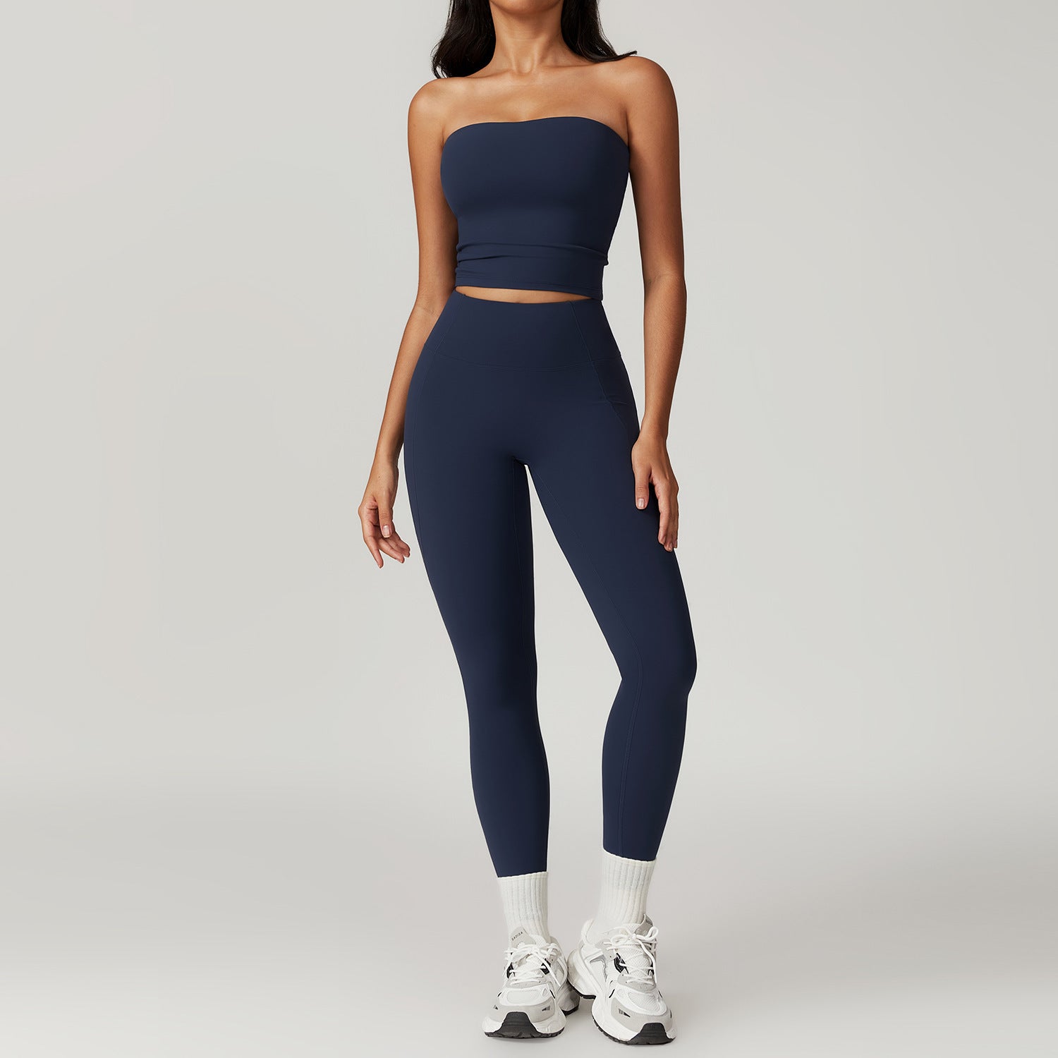 Brushed Back Tight Yoga High Waist Hip Lifting Sports Suit - kinko