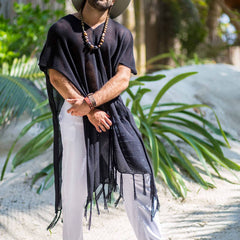 Men's Tassel Beachwear Pullover Blouse