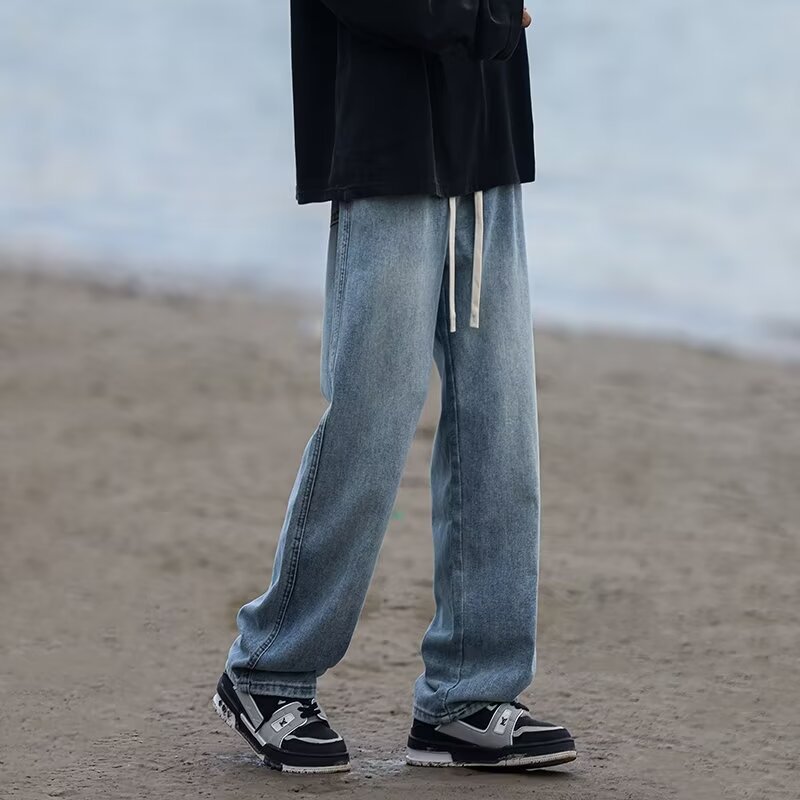 Spring And Summer Straight Loose Men's Pants High Street Washing - kinko