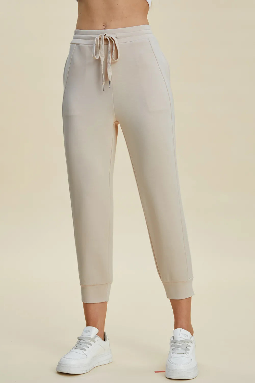 Basic Bae Full Size Air Scuba Drawstring High Waist Cropped Pants - kinko