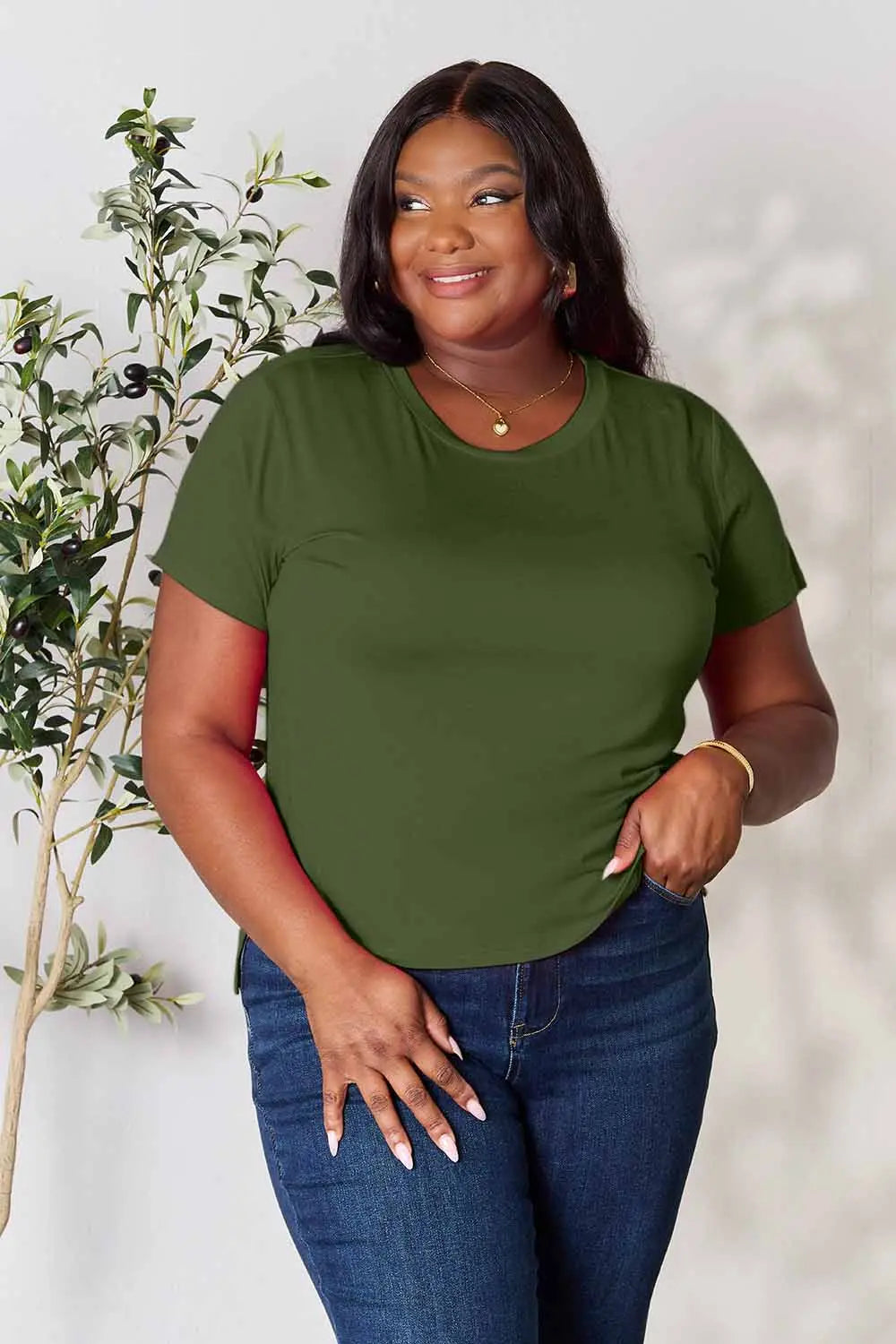 Basic Bae Full Size Round Neck Short Sleeve T-Shirt - kinko
