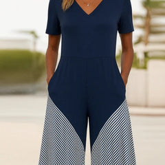 Digital Printing Plus Size Temperament Jumpsuit - kinko