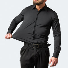 Korean Slim-fit Solid Color Shirt Men's Shirt - kinko