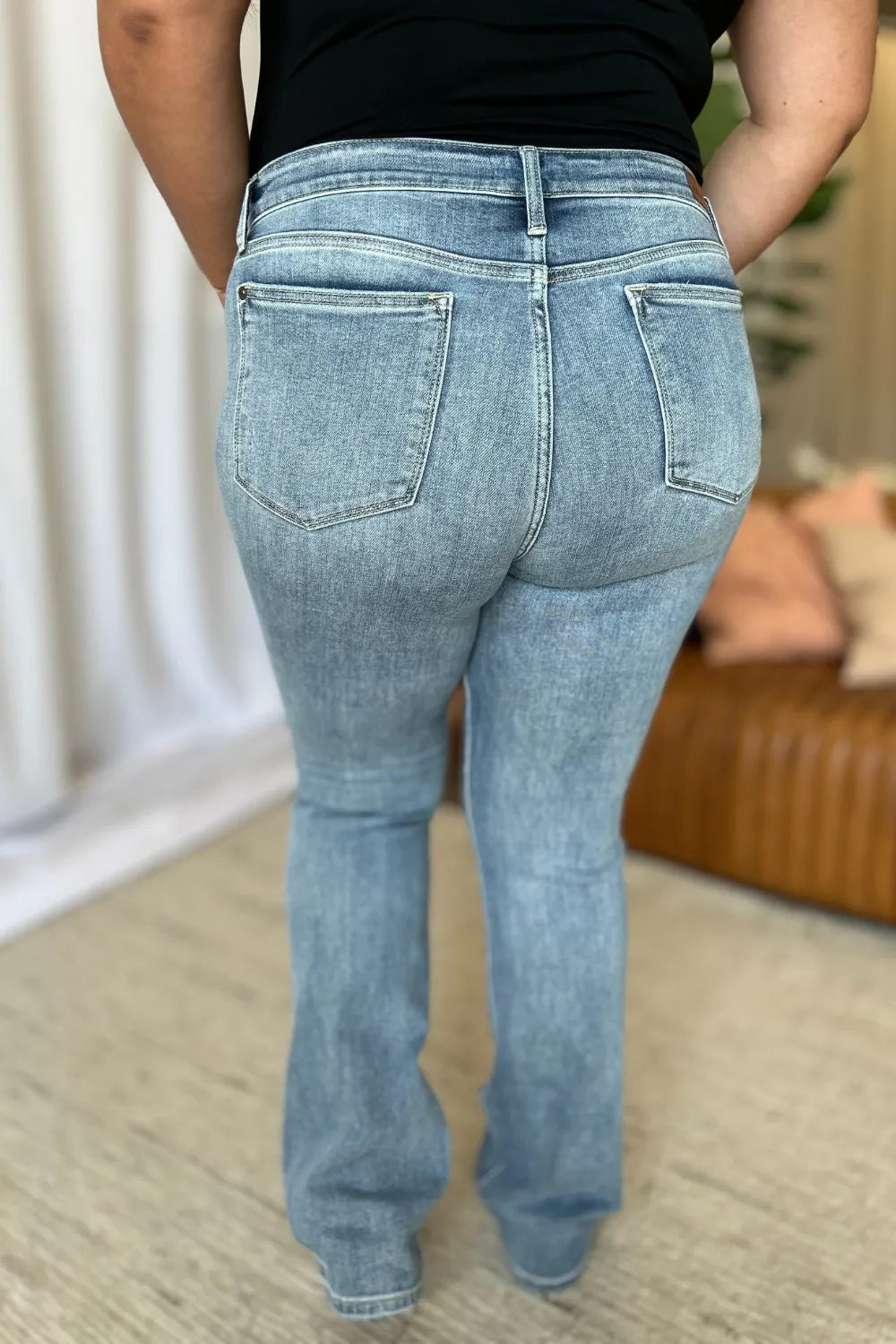 Judy Blue Full Size Medium Rise Bootcut Jeans - kinko