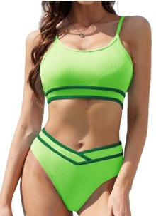 Women's Fashion Simple Solid Color Bikini Set - kinko