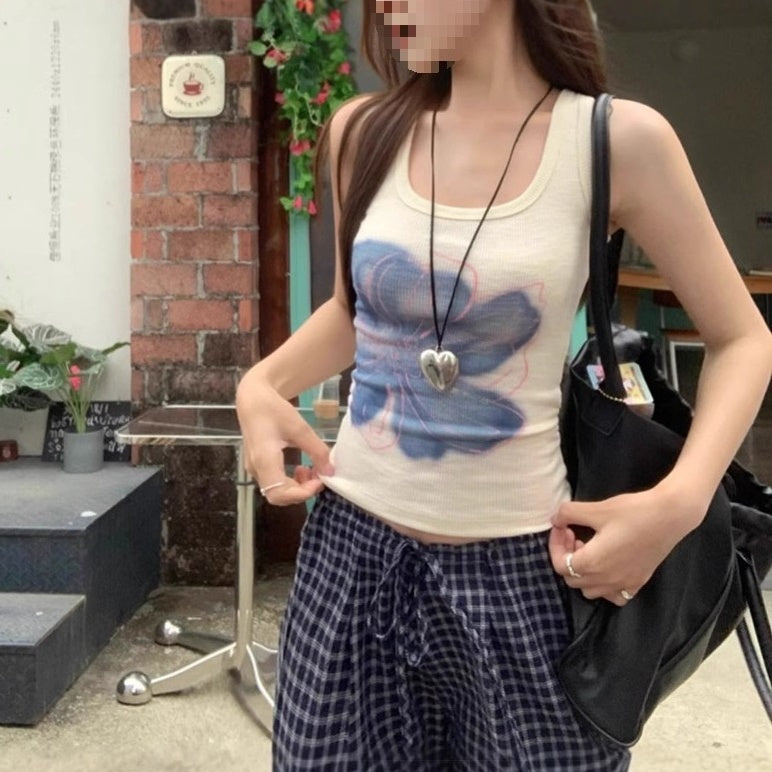 Women's Korean-style Chic Slim-fit Printed Vest - kinko