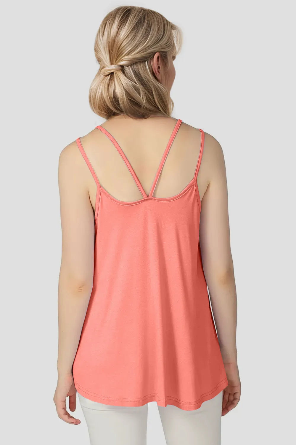 Basic Bae Bamboo Scoop Neck Double Spaghetti Straps Cami - kinko