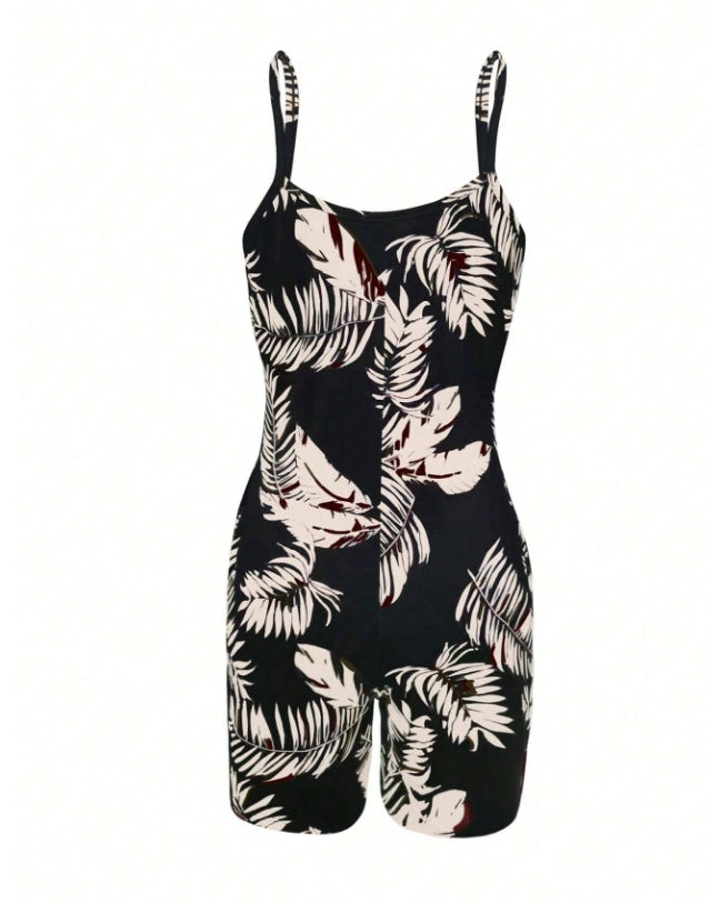 Women Casual All-Over Floral Print Sleeveless Jumpsuit - kinko