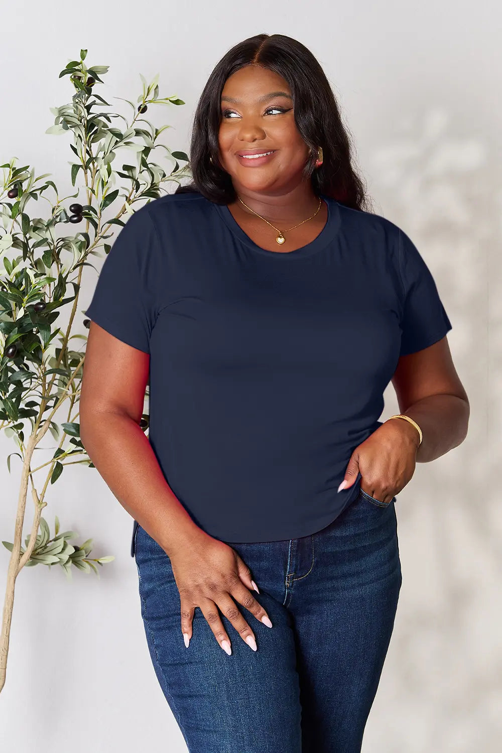 Basic Bae Full Size Round Neck Short Sleeve T-Shirt - kinko