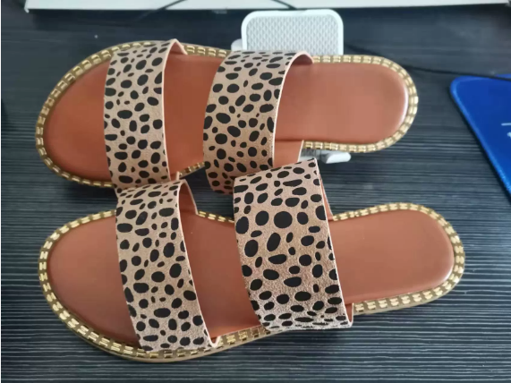 Summer Flat plus Size Leopard Print Outdoor Casual Slippers Women Slipper - kinko Global Holdings inc