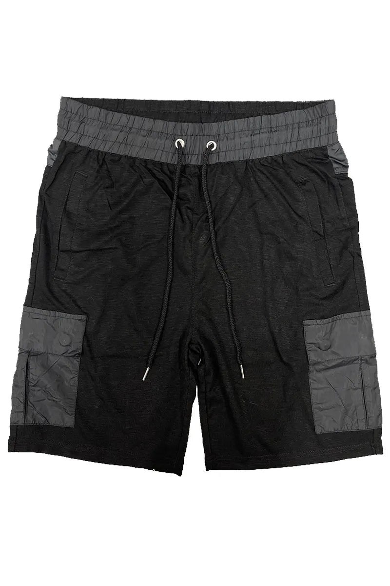 WEIV Men's Full Size Heathered Light Weight Slub Shorts Plus Size - kinko
