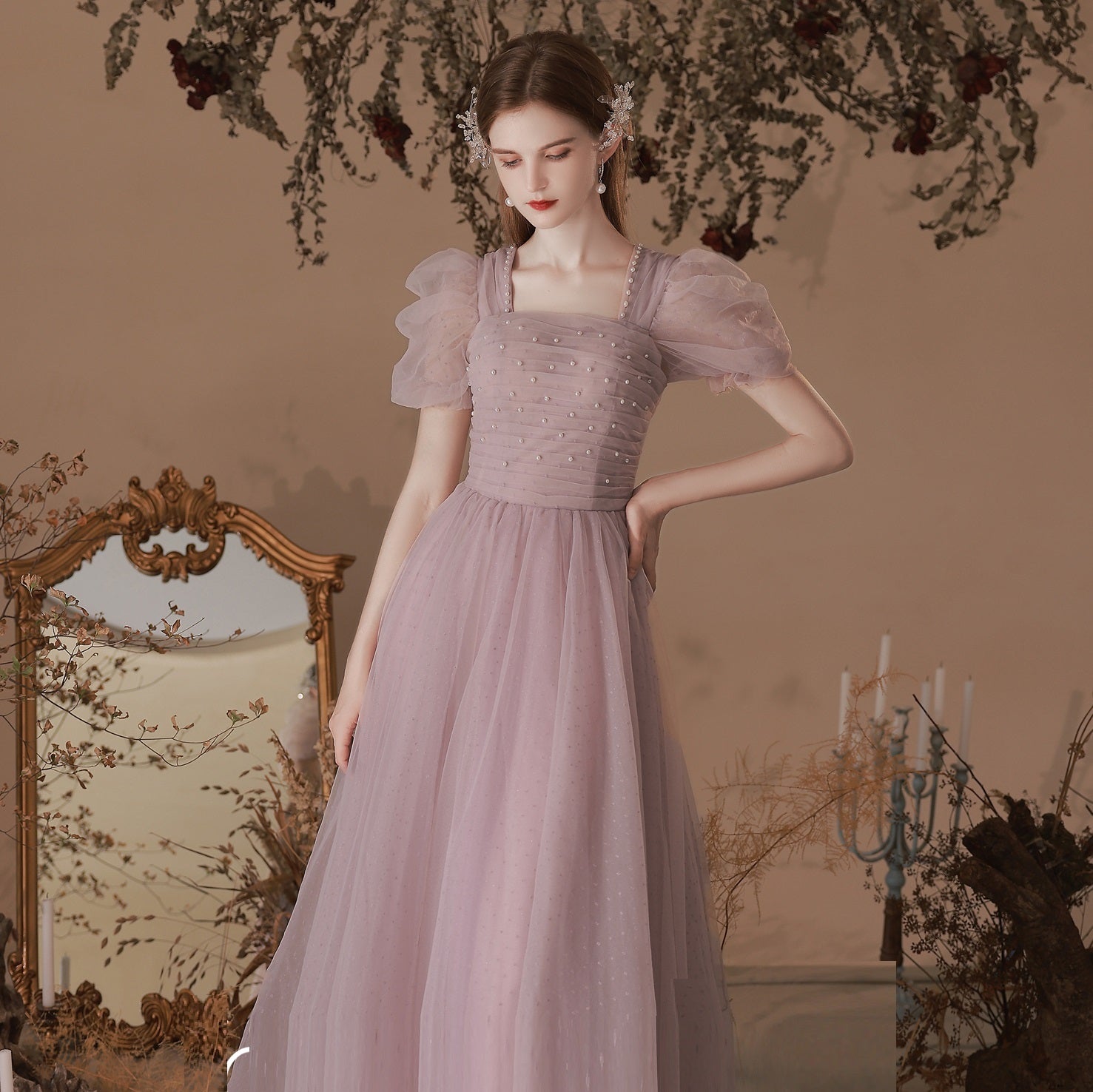 New Engagement Princess Birthday Dinner Annual Meeting Long Dress - kinko