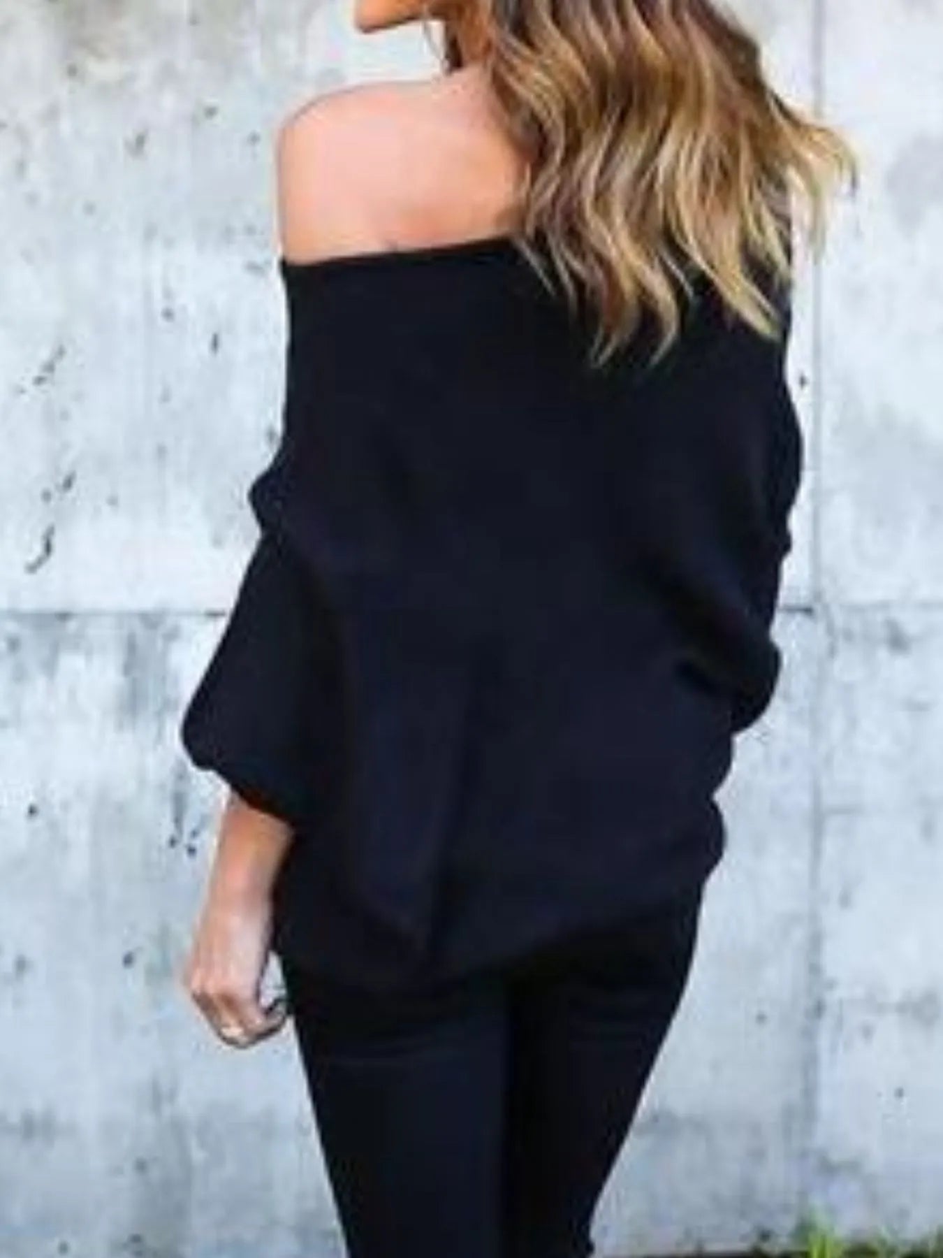 Full Size Single Shoulder Ribbed Knit Top Plus Size - kinko