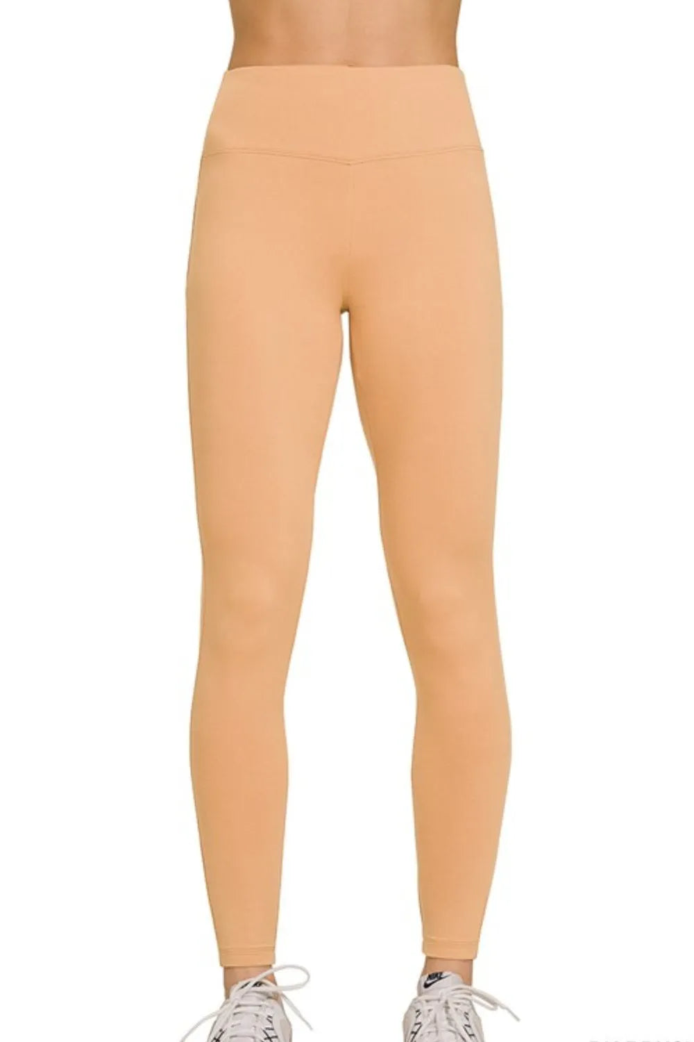 Zenana Microfiber Waistband Leggings - kinko