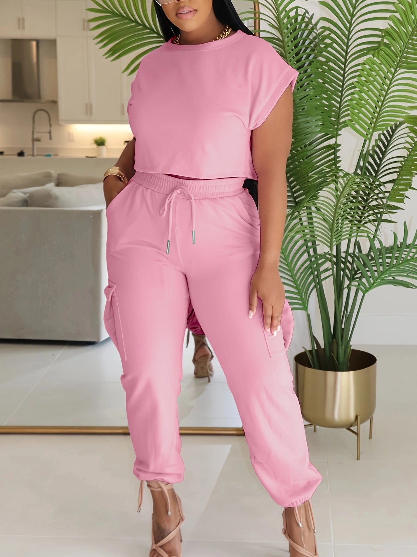 European And American Leisure Suit Top And Trousers - kinko