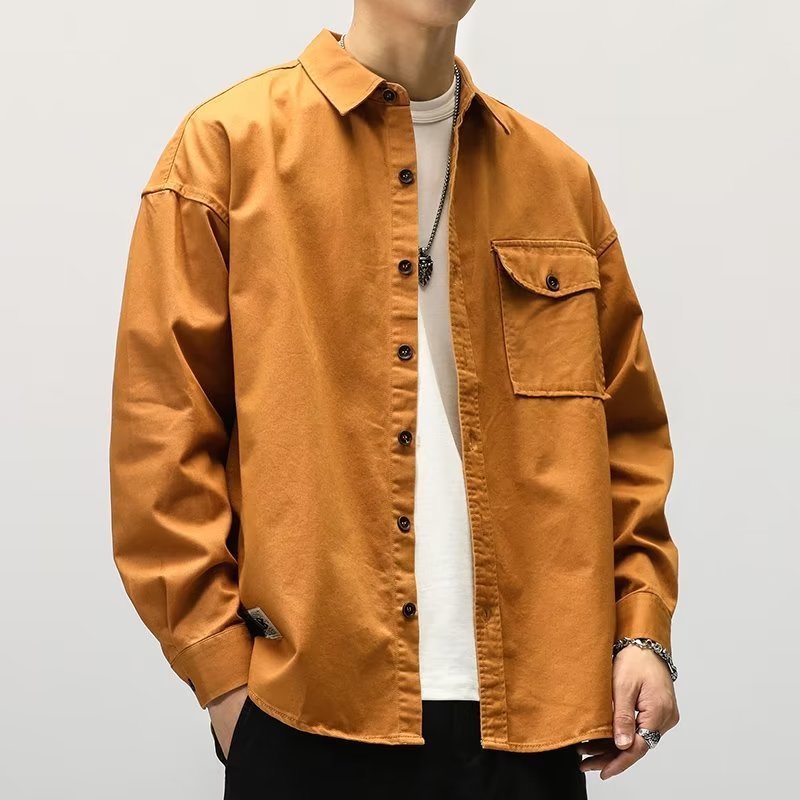 Casual Long Sleeve Shirt Cardigan Jacket - kinko